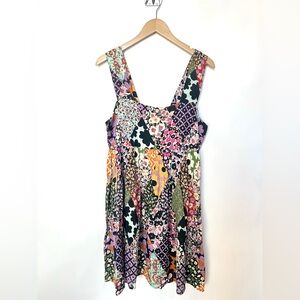 Natural Life Patchwork Floral Mini Dress – Size L‎